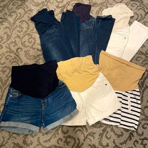 Maternity Bottoms LOT - 3 pants / 3 shorts size S
